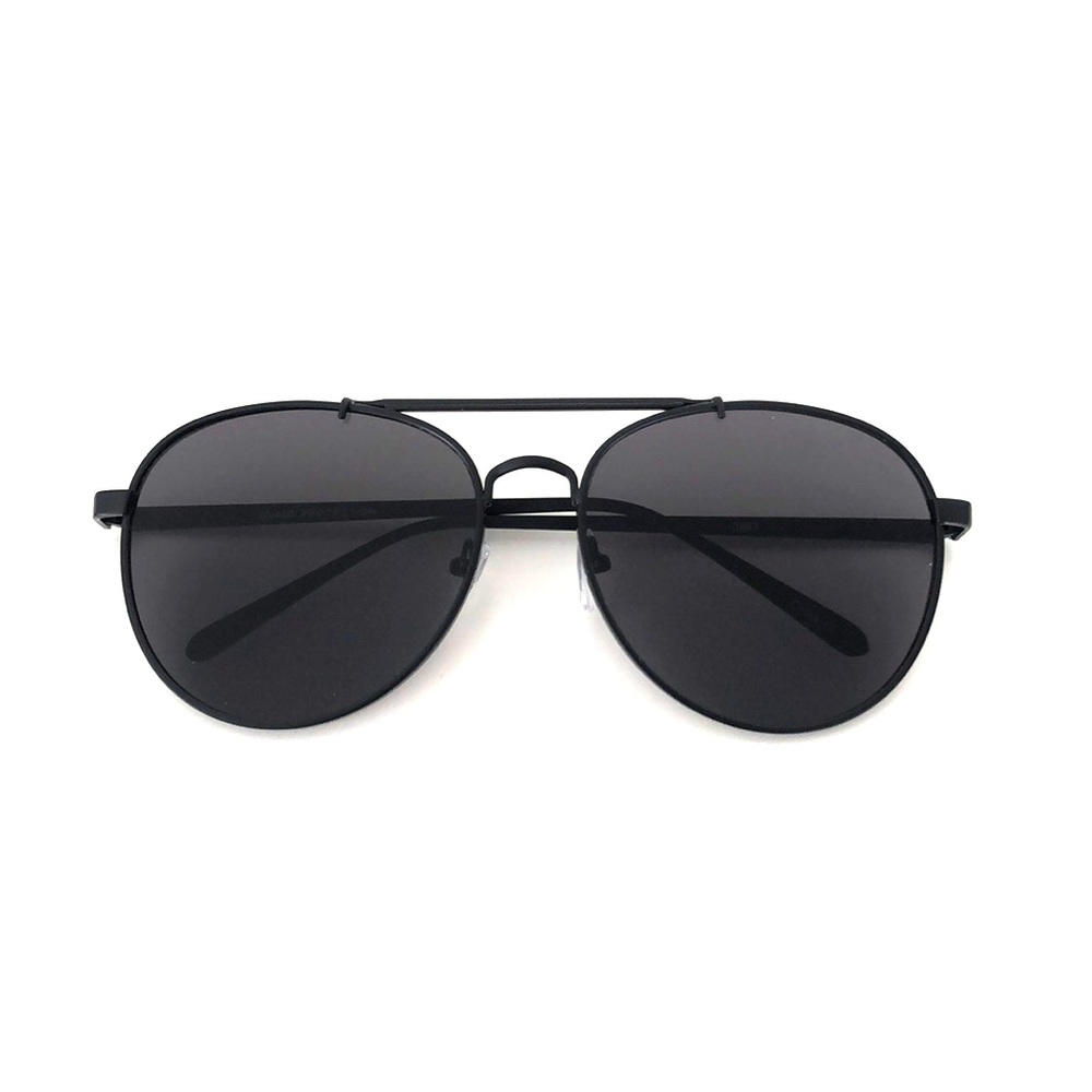 [ SUNSET ] Black Flat Aviators